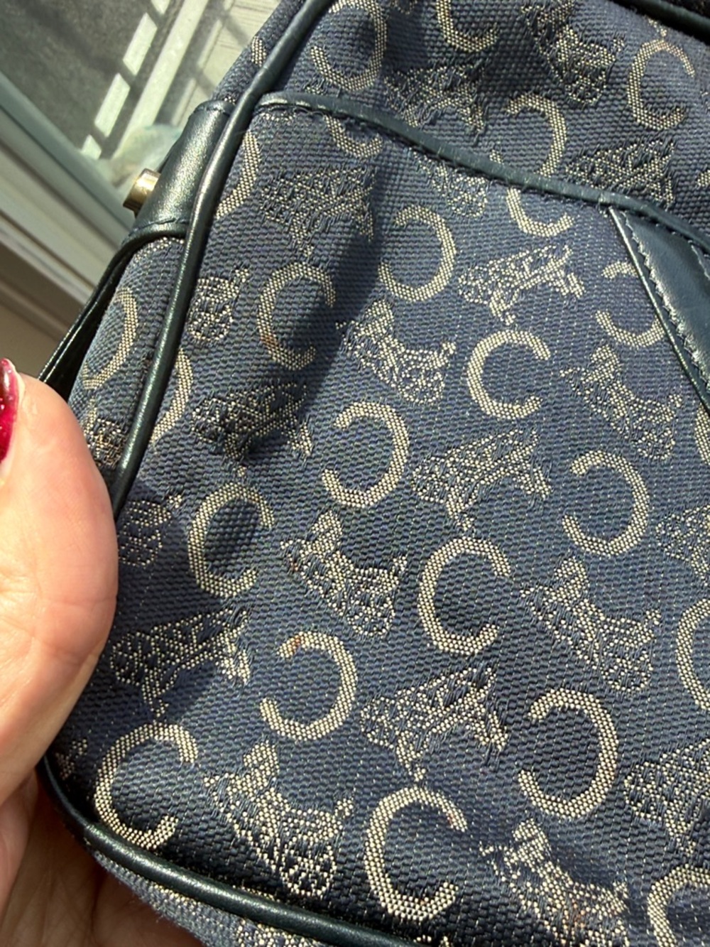Celine navy monogram vintage crossbody - Picture 2 of 8